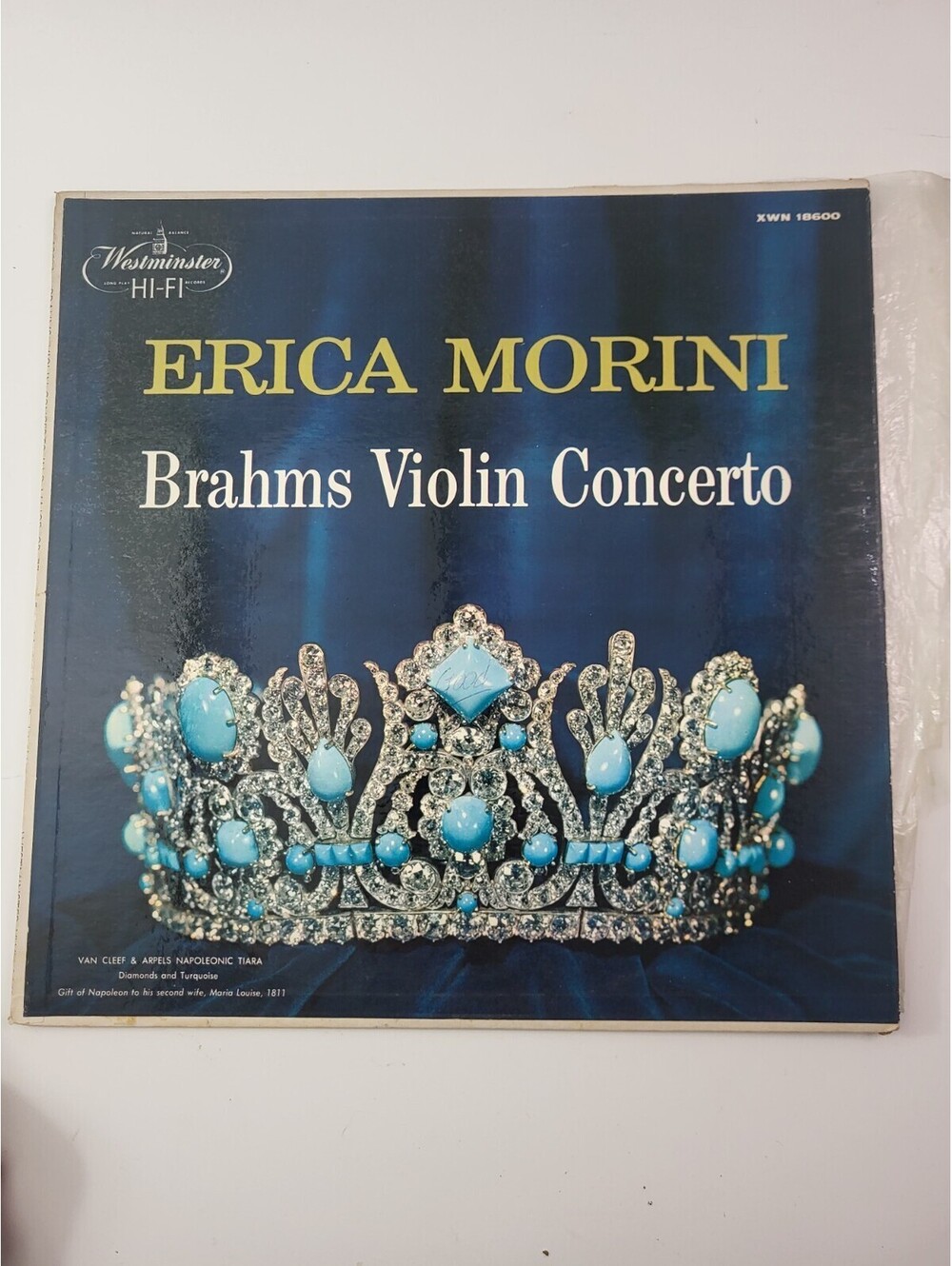 Erica Morini Brahms Violin Concerto LP Westminster Hi-Fi XWN 18090 Vinyl